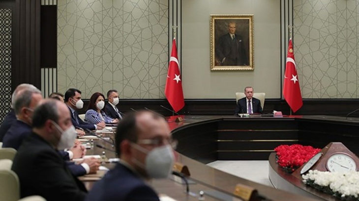 Cumhurbaşkanlığı Kabinesi, AKP'li Cumhurbaşkanı Erdoğan yönetiminde toplandı