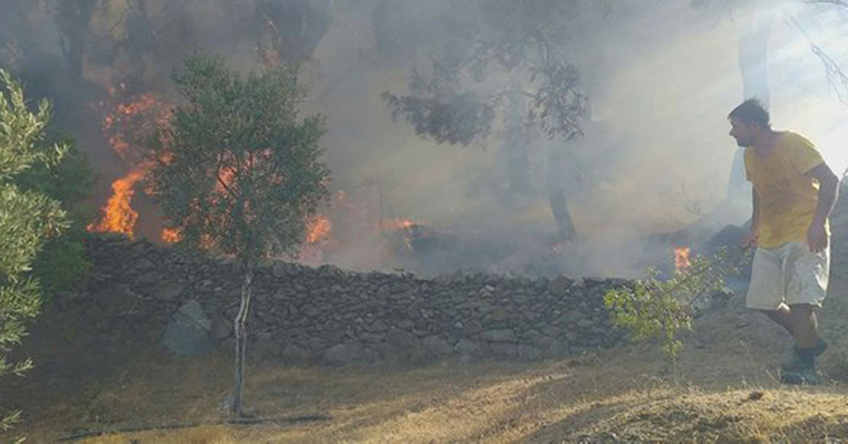 Bir yangın haberi de Isparta'dan geldi