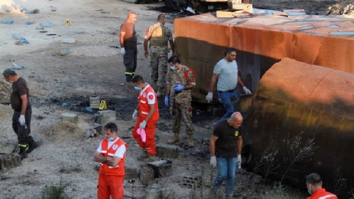 Lübnan'da akaryakıt tankeri patladı