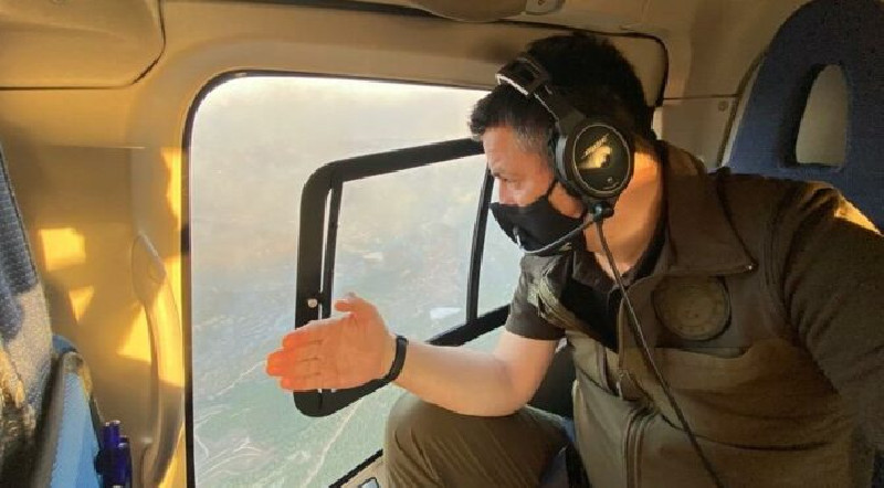 “Pakdemirli yangın bölgesine gece görüşü olan helikopterle geldi”