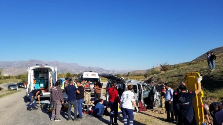Erzincan’da trafik kazası: 7 yaralı