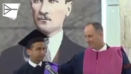 Öğrencinin konuşması dekan tarafından engellenmeye çalışıldı