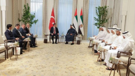 Cumhurbaşkanı Yardımcısı Yılmaz ve Bakan Şimşek, BAE Devlet Başkanı Al Nahyan ile görüştü