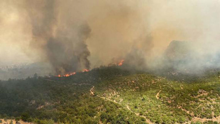 Çanakkale’de yangın yerleşim yerlerine sıçradı