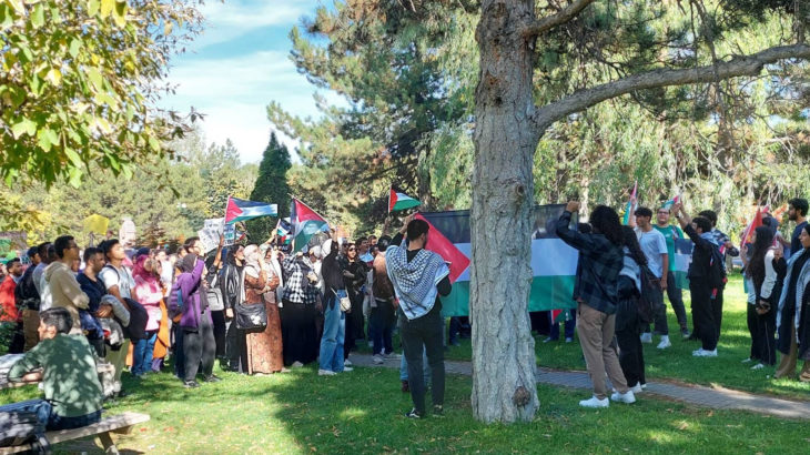 ODTÜ'de Filistinli öğrencilerden Filistin'e destek eylemi