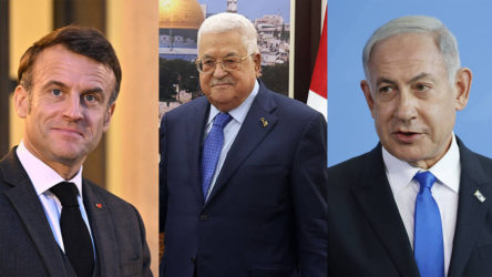Macron, Abbas ve Netanyahu ile Gazze ve Batı Şeria'daki durumu görüştü