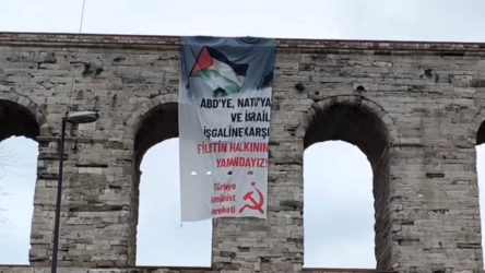 Komünistlerden Filistin halkıyla dayanışma eylemi: İstanbul ve Ankara'da pankartlar asıldı