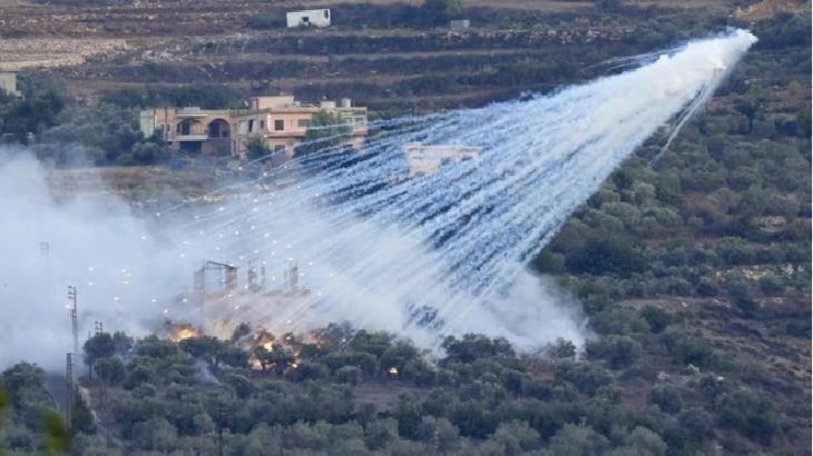 Lübnan resmi haber ajansı: İsrail, sınırdaki beldeleri 'fosfor bombası' ile vurdu