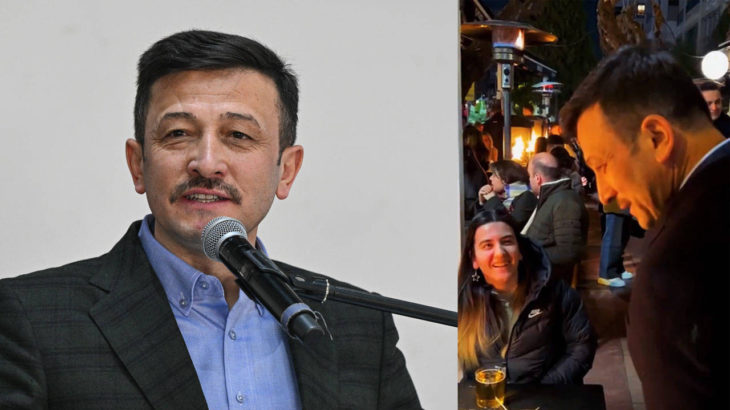 AKP'nin İzmir adayı Hamza Dağ içkili mekanları gezdi: Afiyet olsun kızlar