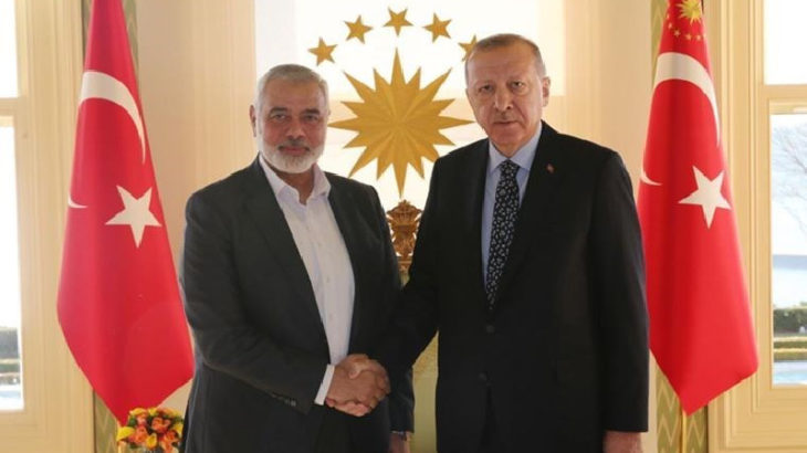 AKP'li Cumhurbaşkanı Erdoğan'dan Hamas lideri Haniyye ile görüşme