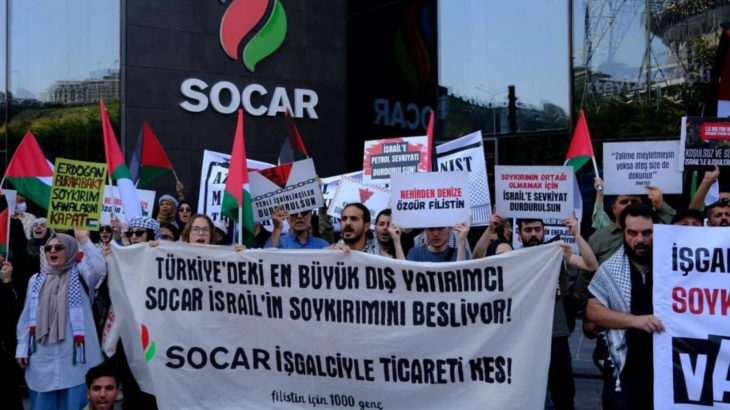 SOCAR’a yönelik Filistin eylemi Haber Global’i rahatsız etti: Yıllardır Ermeni çeteler eliyle yapılan provokasyonlar