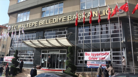 Maltepe Belediyesi işçileri greve çıktı