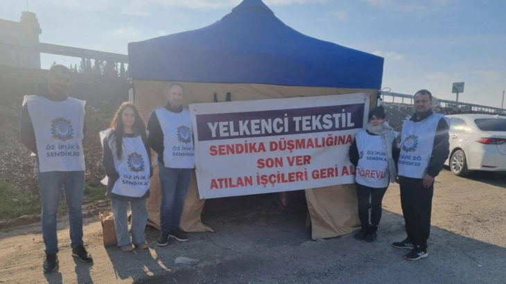 Yelkenci Tekstil işçileri sendikal haklarına sahip çıkıyor