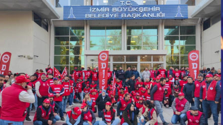Ücretsiz izne çıkarılan İzBB işçileri direnişe başladı