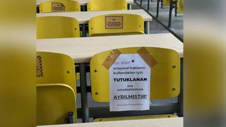 YTÜ'de boykot devam ediyor: Sıra arkadaşlarımız serbest kalana kadar sınava girmeyeceğiz
