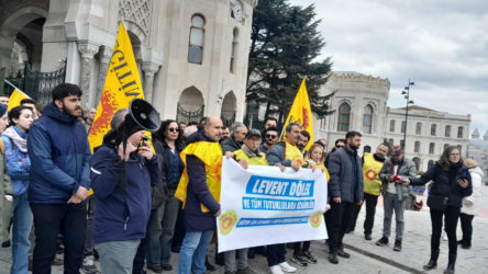 Eğitim-Sen, Beyazıt'tan seslendi: Levent Dölek ve bütün tutukluların serbest bırakılsın