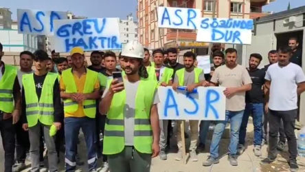 Hatay, TOKİ şantiyesinde çalışan işçiler ödenmeyen ücretleri için eylemde