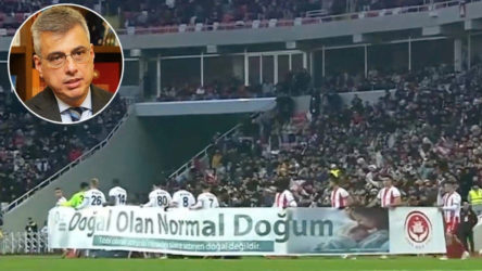 Bakan Memişoğlu 'normal doğum' pankartına sahip çıktı
