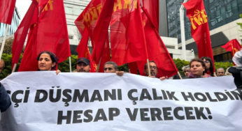 TKH’den Çalık Holding önünde eylem: Türkiye işçi sınıfı bu cinayeti asla affetmeyecek