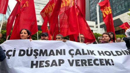 TKH'den Çalık Holding önünde eylem: Türkiye işçi sınıfı bu cinayeti asla affetmeyecek