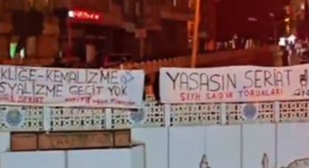 Diyarbakır’da gerici provokasyon: Şeriat övgüsü yapılan pankartlar asıldı