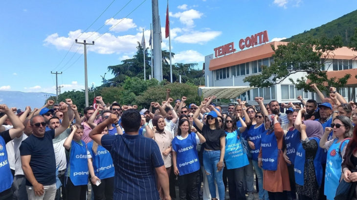 Grevdeki TPI işçilerinden Temel Conta'ya dayanışma ziyareti