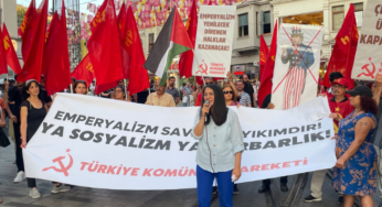 Komünistler emperyalizme ve siyonizme karşı eylem yaptı 
