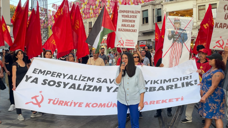 Komünistler emperyalizme ve siyonizme karşı eylem yaptı