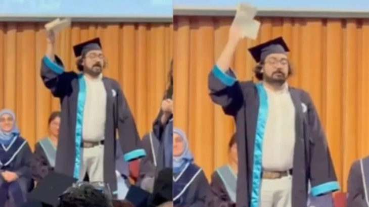İmamoğlu'na destek için diplomasını yırtan öğrenci gözaltına alıdı