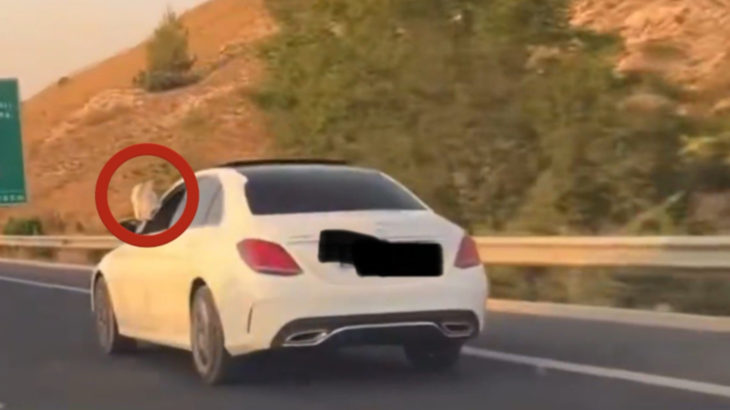 Çakarlı araçta camdan ayaklarını sarkan sürücü başsavcı çıktı