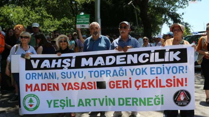 Süper talan yasası TBMM önünde protesto ediliyor: Maden yasası çekilene kadar Ankara'dayız