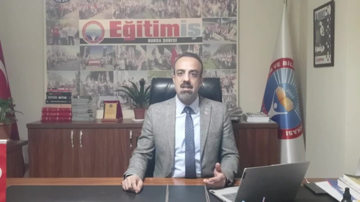 Eğitim İş Bursa Şubesi'nden Memur-Sen'e tepki: 8 dönemdir öğretmenin ekmeğini masada peşkeş çekiyor!