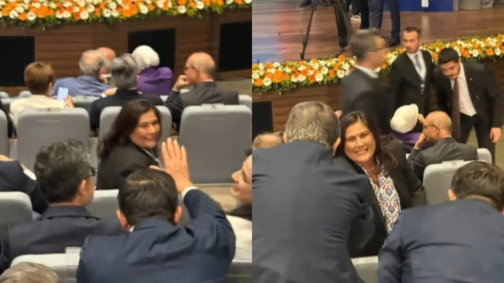 CHP'den istifa eden Özlem Çerçioğlu, AKP binasında