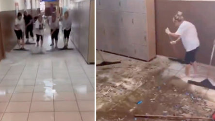 Eğitimin geldiği son nokta: Öğretmenler okulu yıkadı