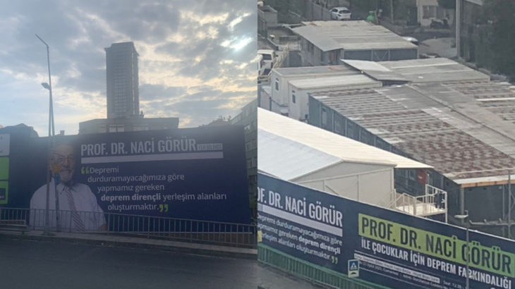 Şişli’de deprem alanı ranta teslim: Naci Görür’ün afişleri asıldı