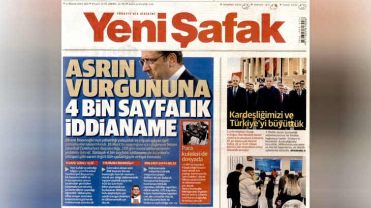 İBB iddianamesinin detayları yandaş Yeni Şafak'a sızdırıldı