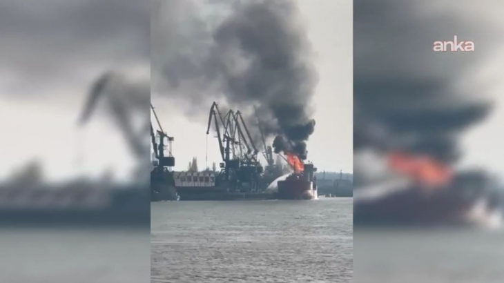 Ukrayna’da Türk bandıralı tankere füze isabet etti: 16 personel tahliye edildi