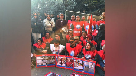 Eğitim-İş üyesi eğitimcilerin eylemine polis engeli: Tarikatlar yürüyebiliyor ama öğretmenler yürüyemiyor