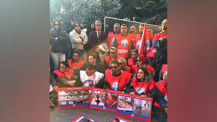 Eğitim-İş üyesi eğitimcilerin eylemine polis engeli: Tarikatlar yürüyebiliyor ama öğretmenler yürüyemiyor