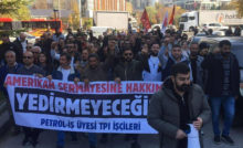 TPI işçileri hakları için Ankara'daki ABD Büyükelçiliği'nin önüne gitti