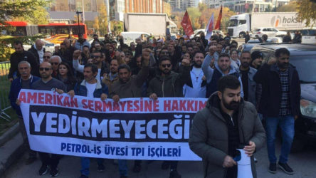 TPI işçileri hakları için Ankara'daki ABD Büyükelçiliği'nin önüne gitti