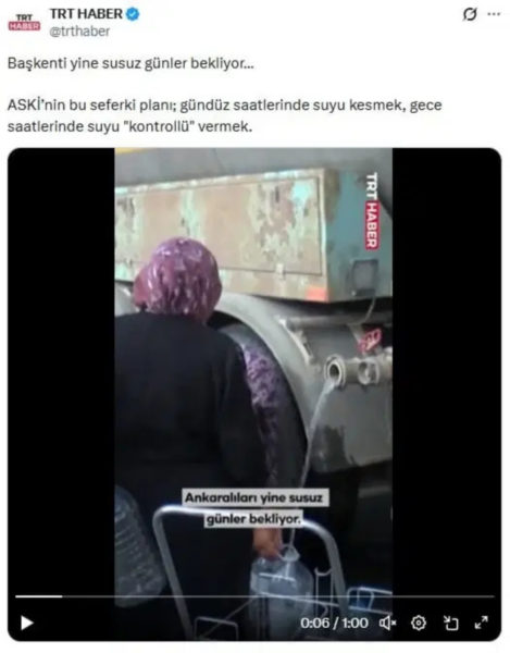 Mansur Yavaş'ın ASKİ açıklamalarının “çarpıtıldığı” gerekçesiyle TRT hakkında suç duyurusunda bulunacağını açıklamasının ardından TRT Haber paylaşımı silerek, haberi yayından kaldırdı.