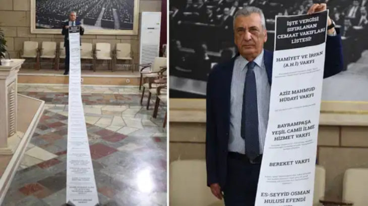 CHP'li Öztürkmen, vergiden muaf cemaat ve tarikat vakıflarını sıraladı