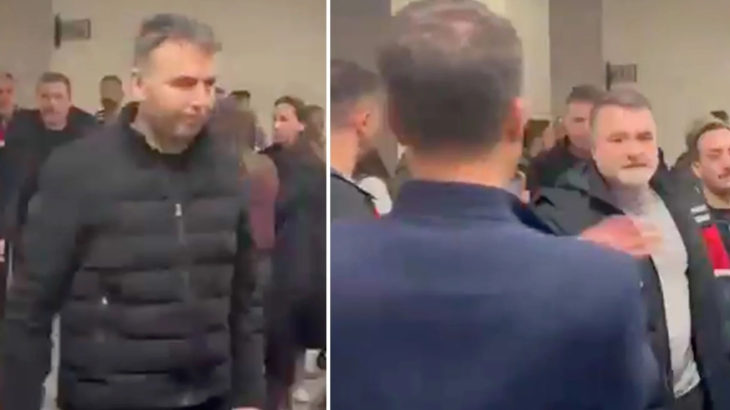 Mehmet Akif Ersoy'la beraber tutuklanan şüpheli gazetecilere saldırdı