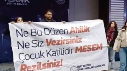 MEB'in zirvesinde 'Çocuk katili MESEM' pankartı açtıkları için gözaltına alınan öğretmenler serbest bırakıldı