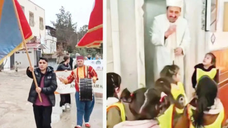 Anaokulu öğrencileri camiye götürüldü; öğrencilere okul bahçesinde ilahi okutuldu