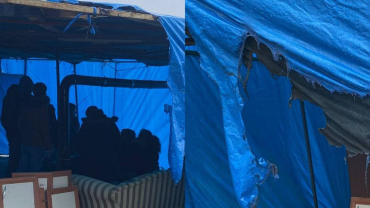 Şık Makas işçilerinin direniş çadırı ateşe verildi