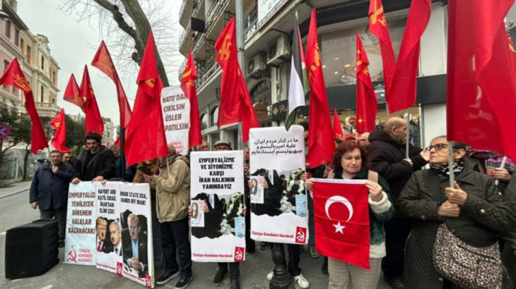 TKH, İran Konsolosluğu önünde ABD ve İsrail'in emperyalist saldırganlığını protesto etti