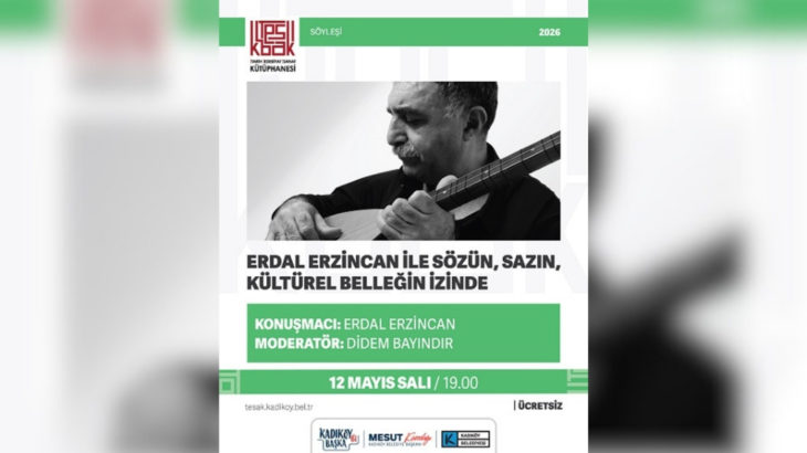 Kadıköy'de Erdal Erzincan’la Halk Müziği, Halk Edebiyatı etkinliği