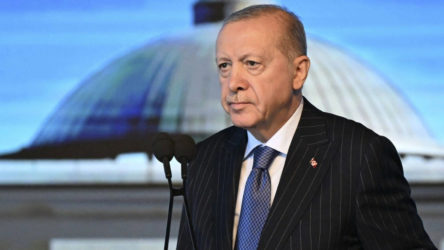 Erdoğan NATO zirvesi için dönüştürülen havalimanı açılışında konuşuyor